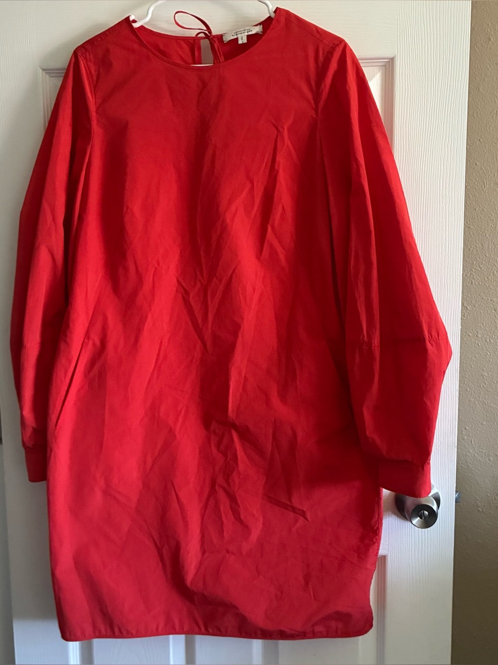 Dorothee Schumacher Taffeta Revolution Dress, Size 2 Small, Red-Orange